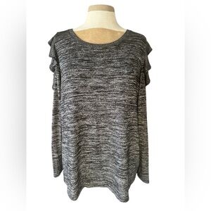 Apt. 9 cold shoulder long sleeve blouse L